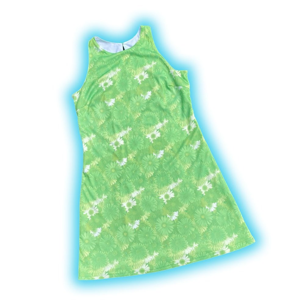 90s FLORAL DAISY SHIFT DRESS